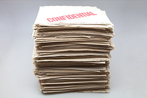 Stacked Confidential Documents